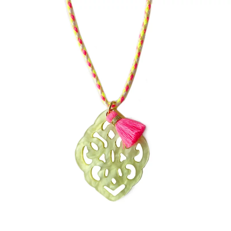 KRP -PG Kette Rhombus gelb/pink