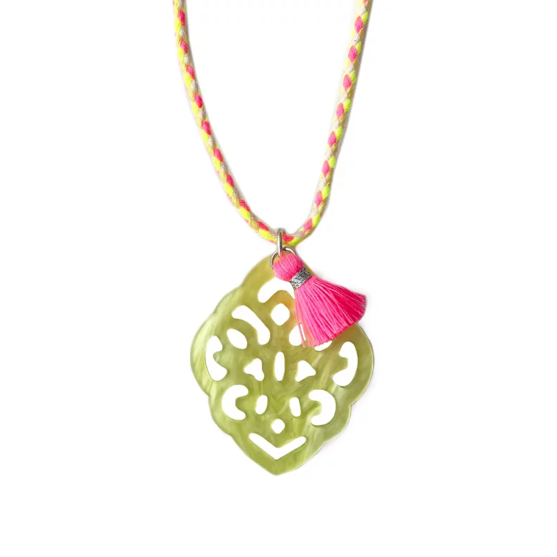KRP -PS Kette Rhombus gelb/pink